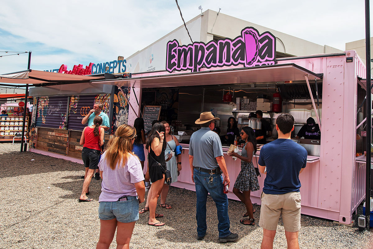 Box Pop Empanada Shipping Container