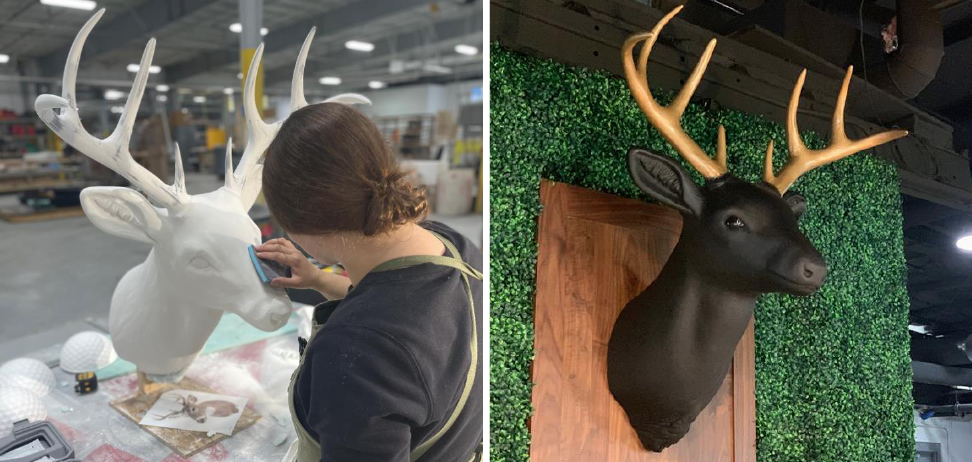 Foam3 D Fauxidermy Deer Head