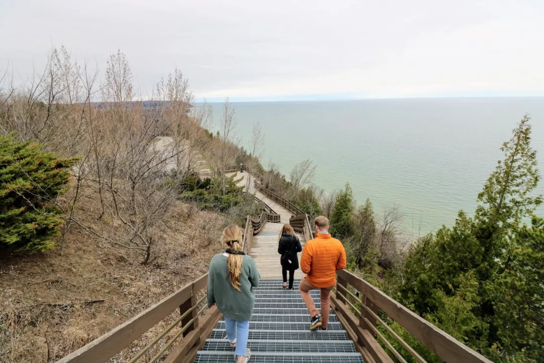 Stairway Landscape Shot of Arcadia, MI