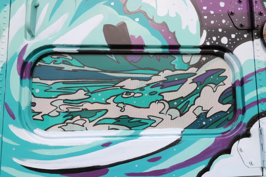 Rear Bus Window See Through Graphic | Matching Bus Window Graphic