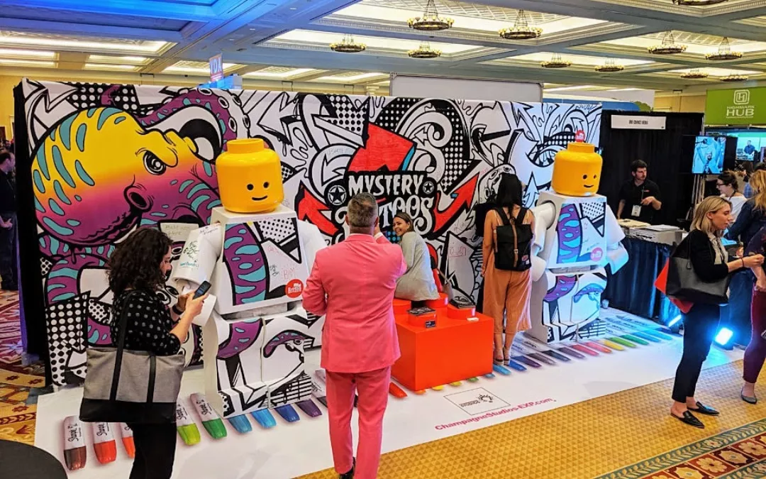 Custom Backdrop With Props | LEGO Convention Booth