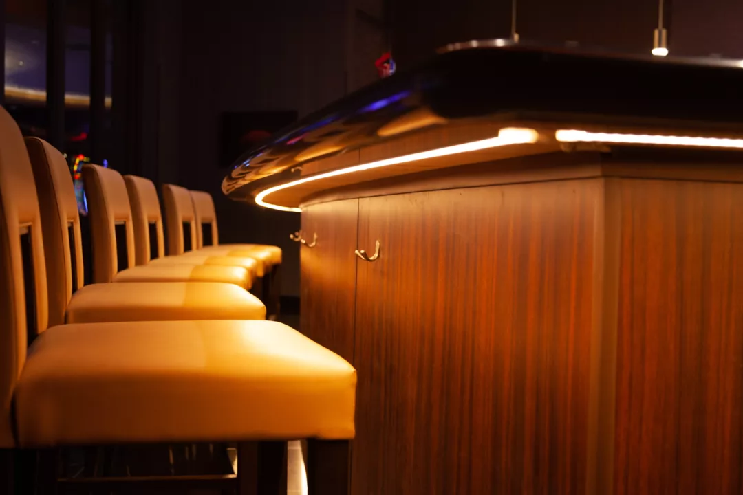 Clean Lighting Underneath Bar Counter | Customized Bar Tops