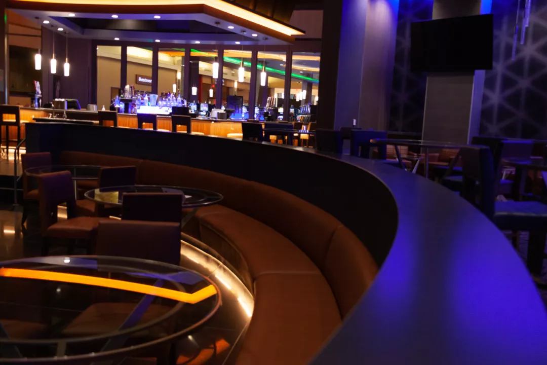 Custom Rounded Booth Seating | Sports Bar Design