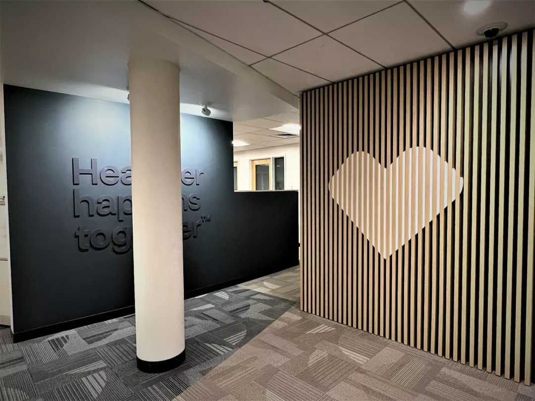Custom Wooden Wall with Logo | Slatwall with Design