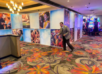 Modular Wall System for Casino | Branded Temporary Walls
