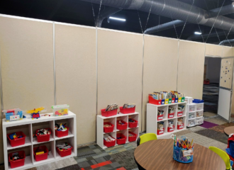 Modular temporary walls educationd 1