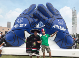 Allstate Goalie Gloves | Foam3D Sculptures