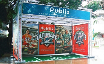 Sponsored Tailgate Booth | Event Truss Outdoor Booth