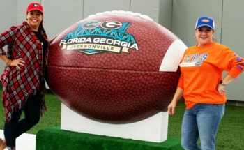 Large Custom Foam3D Football for Florida Georgia Football Game