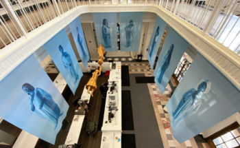 Legler Library Exhibit Hanging Banners