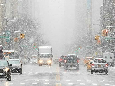 Header of a City During Winter Time