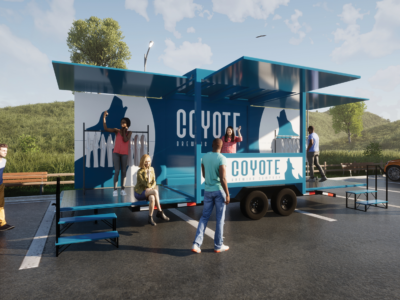 Various TrailerBox Renders | Mobile Bar and Stage