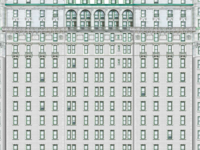 Large Building Wrap on the Outside of the Plaza Hotel