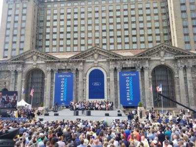 Michigan Central Station 22oz Blockout Vinyl Banners