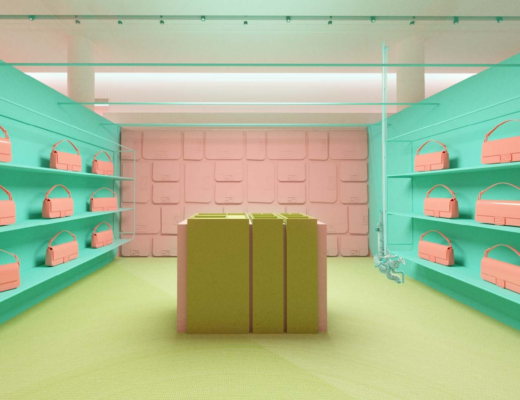 Render of a Custom Retail Pop Up Shop