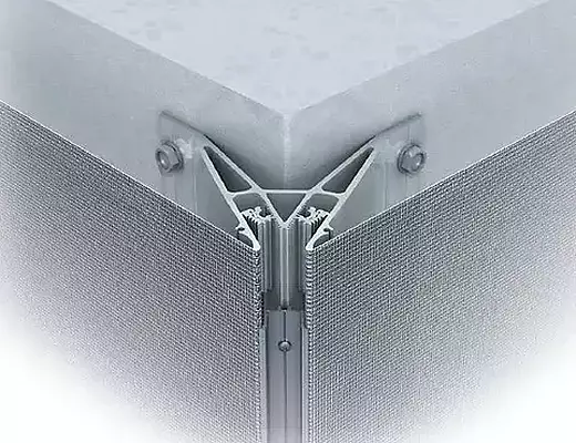 Closeup of the Textile Fastening System | Outside Corner