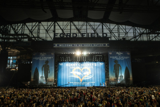 Kenny Chesney Fabric Backdrop at Ford Field