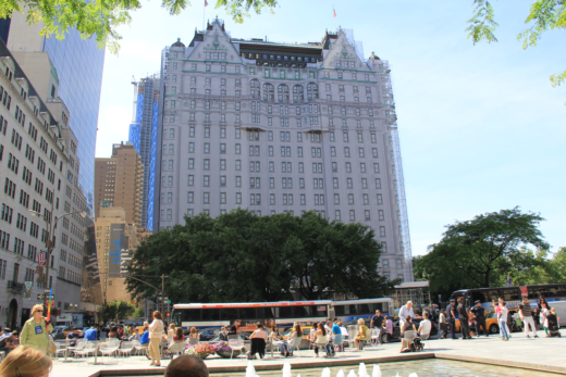 Plaza Hotel Wrapped in Printed Mesh