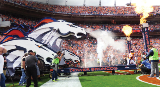 Denver Broncos Foam3 D Entrance with Smoke