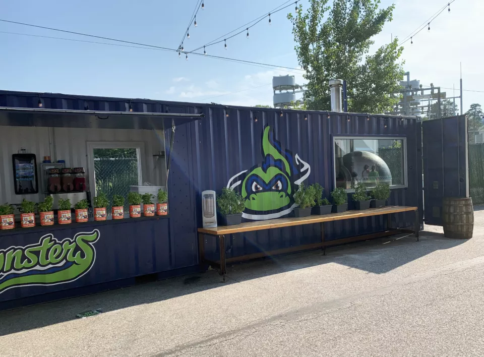 Lake Monsters Baseball Shipping Container | Mobile Food Vendor