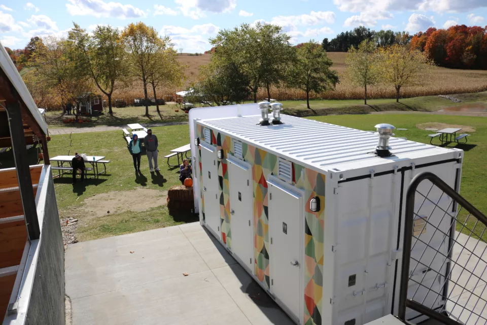 Mobile Restroom for Events | Custom Shipping Containers