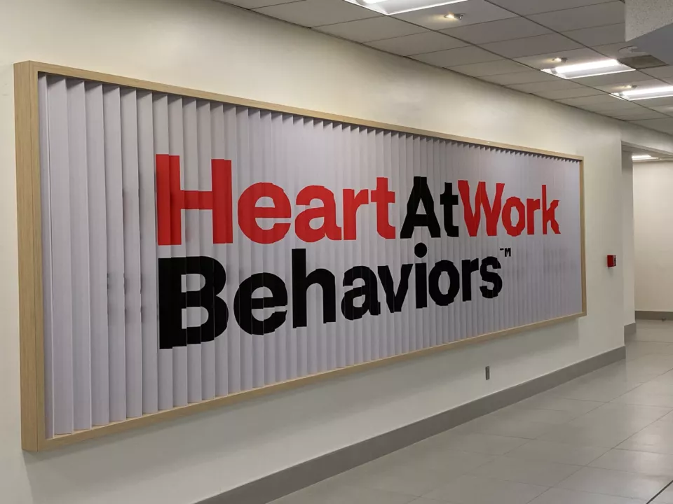 Lenticular Wall with Slogan | Branded Environments