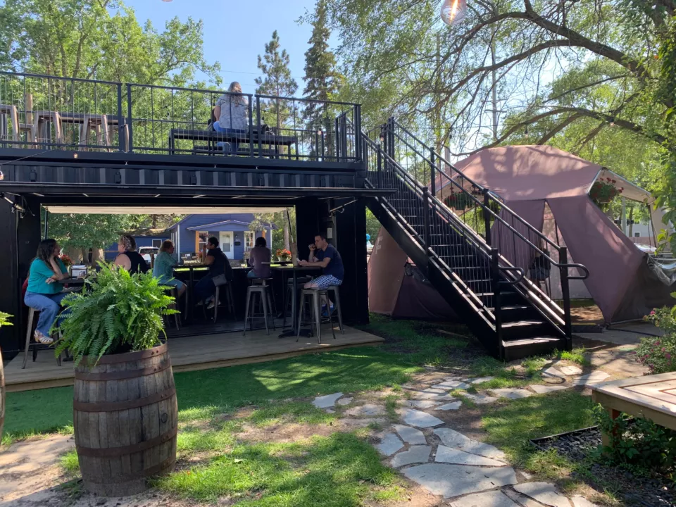 Shipping Container Lounge and Bar | Unique Outdoor Seating Area
