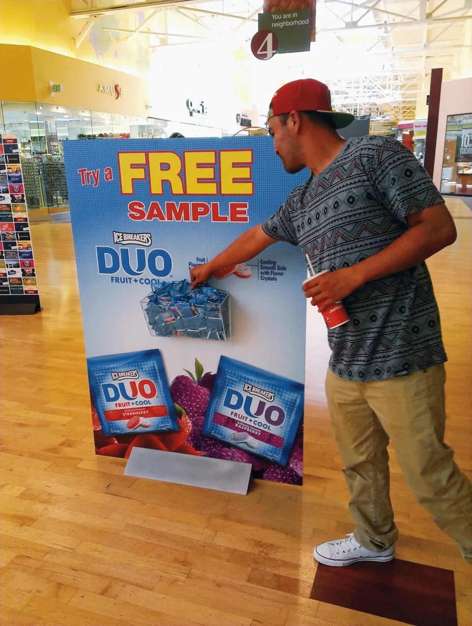 Foamcore Sign that Provides Snack Samples | Custom Indoor Signage