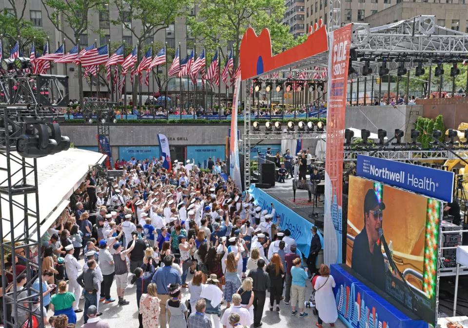 Truss and Graphics for Stage Performance | Octagon Stage Side by Side NYC