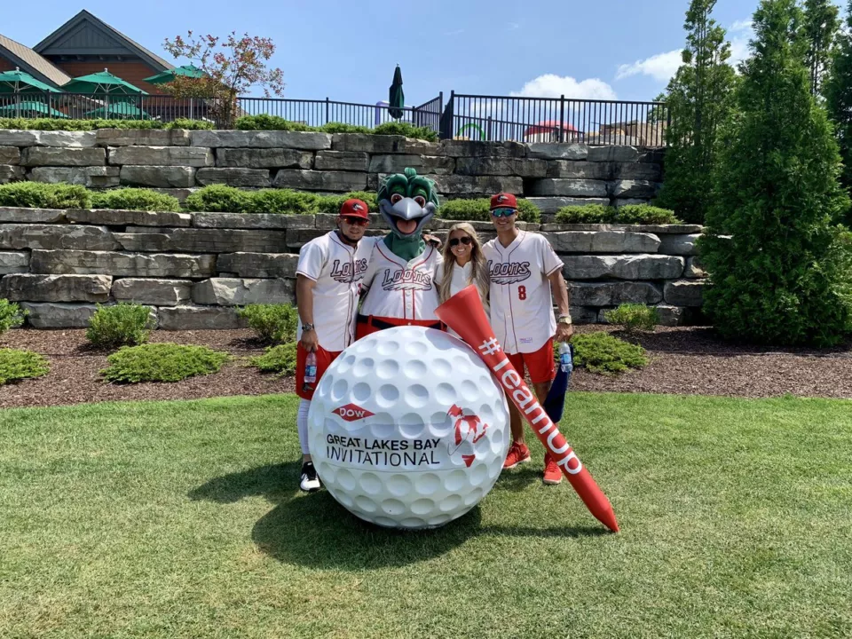 Large Golf Ball and Tee | 3D Foam Props for Selfies