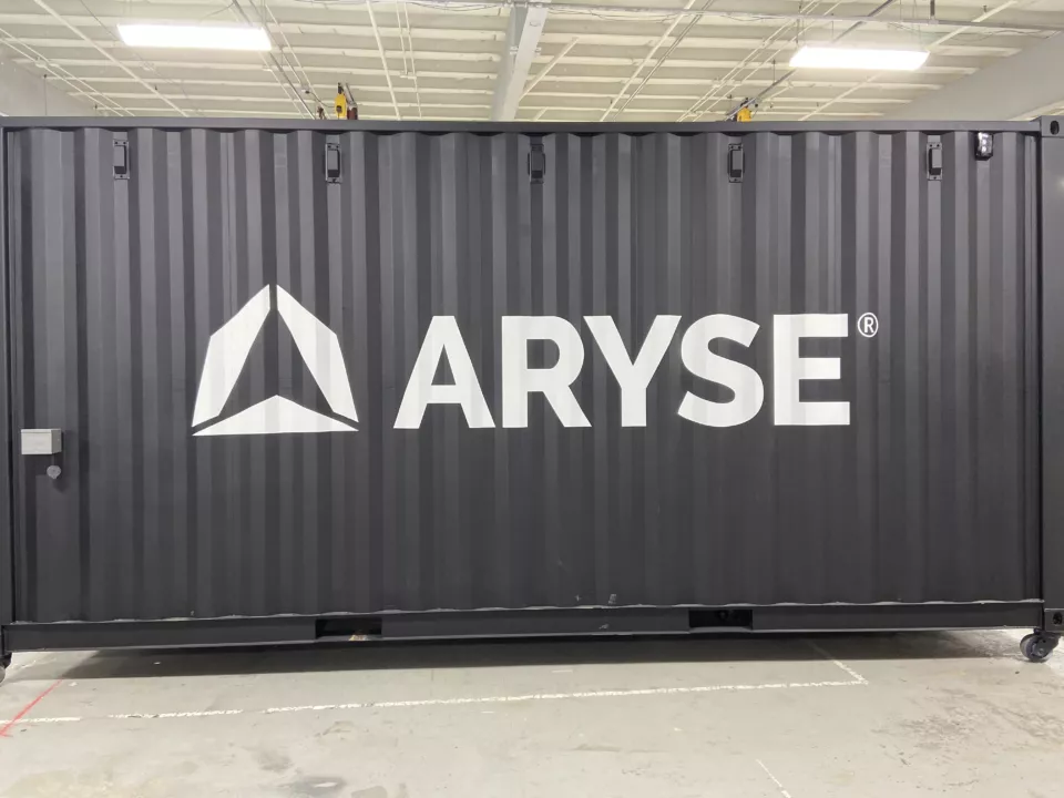Refurbished Shipping Container with Custom Decal | Aryse Mobile Showroom Container