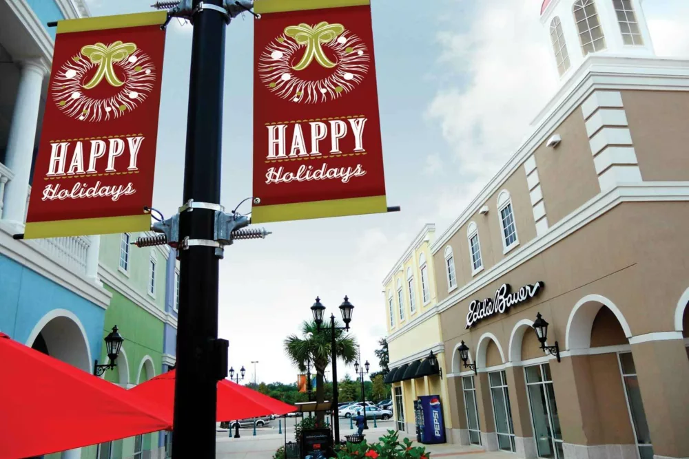 Holiday Pole Banners | BannerSaver Pole Banner Brackets