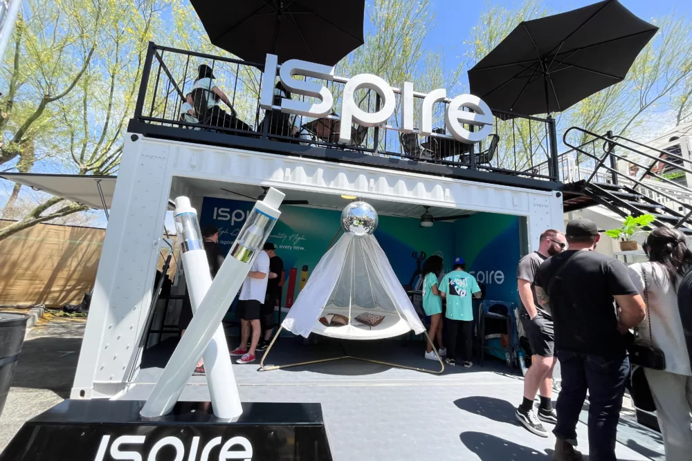 A Custom BoxPop Container With Rooftop Seating for Ispire