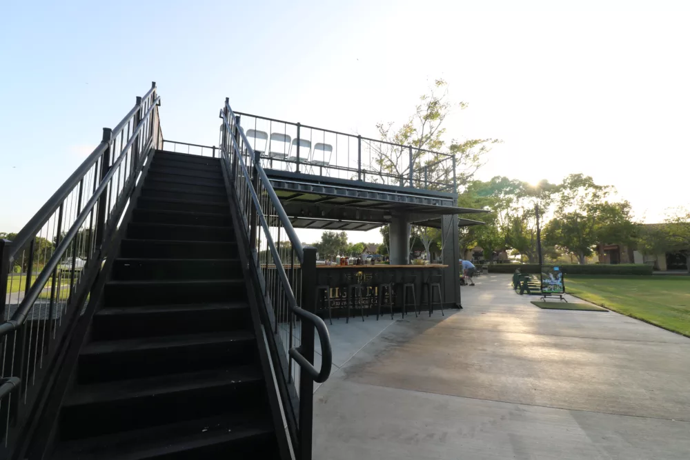 Container Bar and Rooftop Deck | Two Story Popup Bar