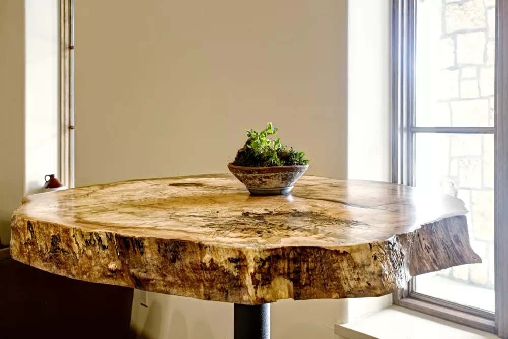 Wooden Tree Stump Table | Restaurant Custom Millwork
