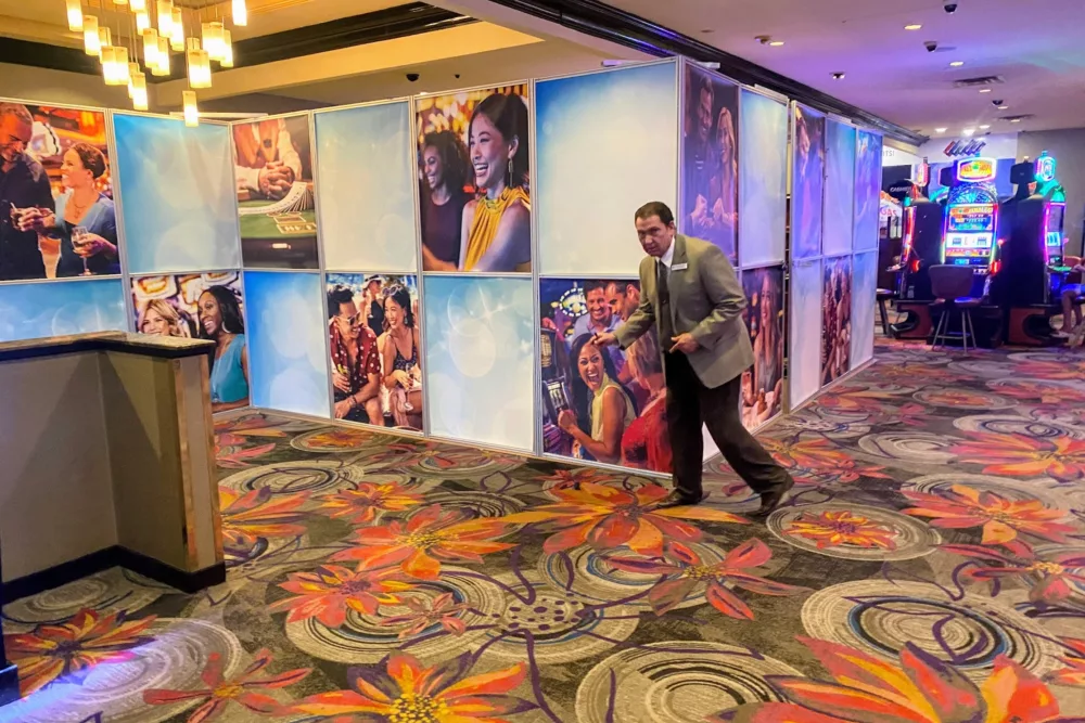Modular Wall System for Casino | Branded Temporary Walls