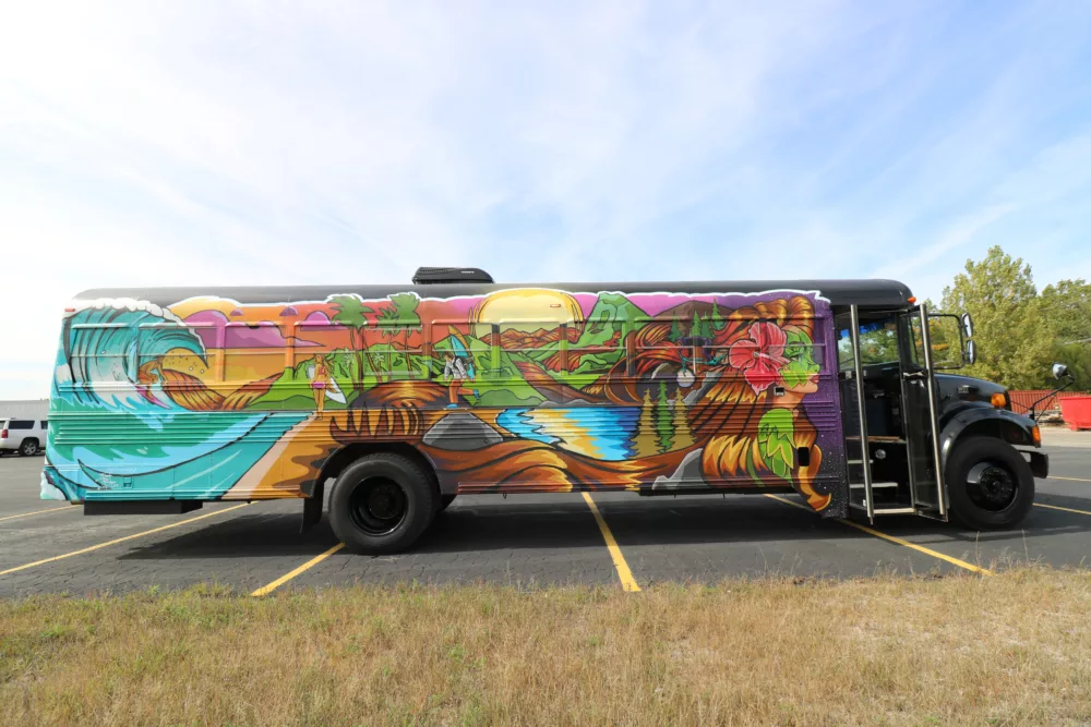 Full Length Bus Decal | Transparent Window Decals
