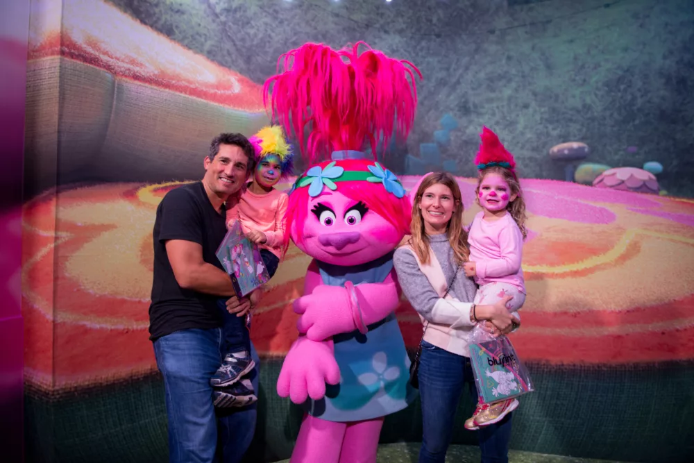 Selfie Opportunity with Mascot and Backrop | Large Scale Wall Decal