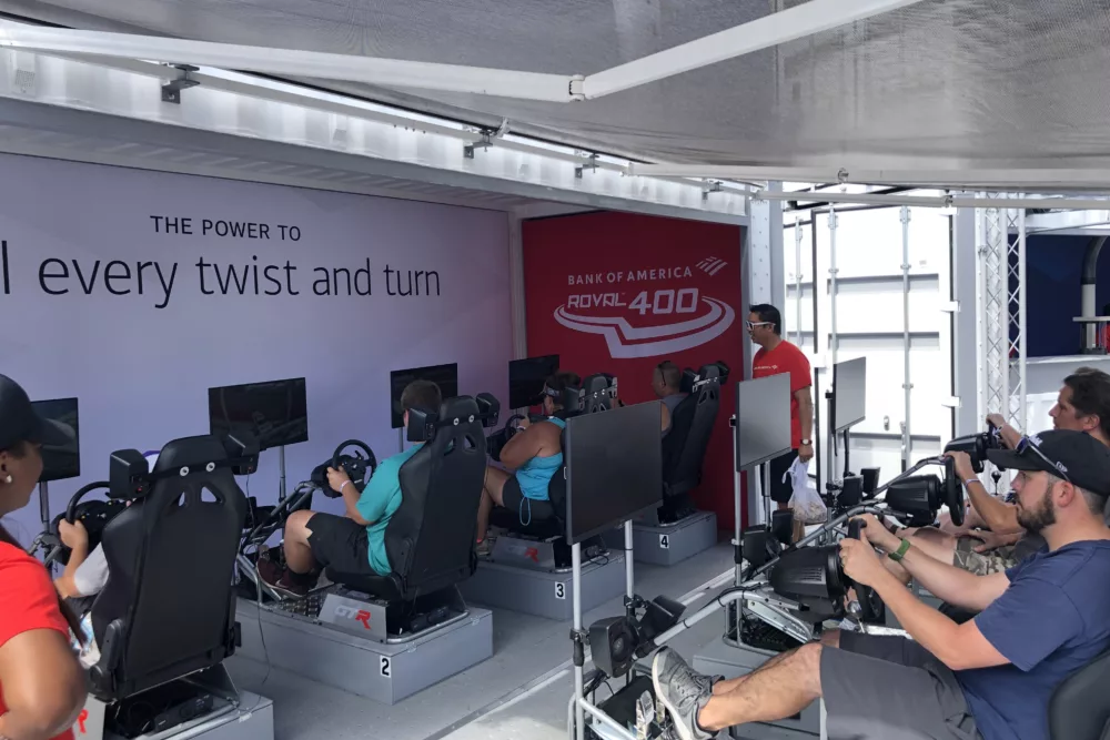 Racing Simulation Inside a BoxPop Custom Shipping Container