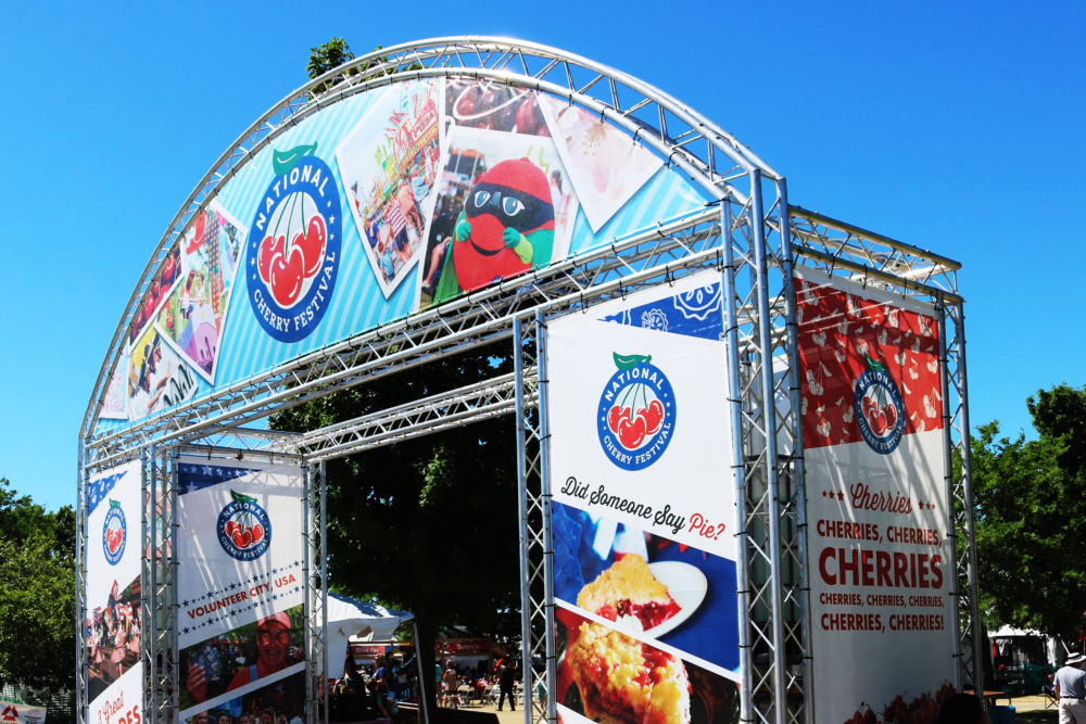 National Cherry Festival 2018 Event Truss Mesh30 72x312 124x50 CC