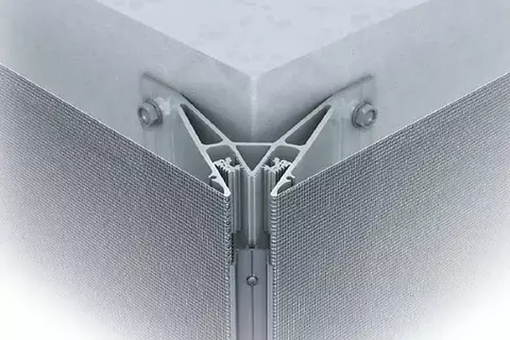 Closeup of the Textile Fastening System | Outside Corner
