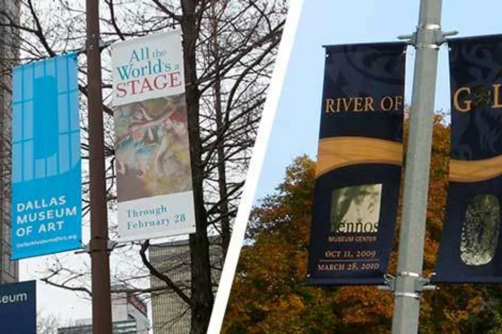 Museum Pole Banners | BannerSaver Pole Banner Brackets