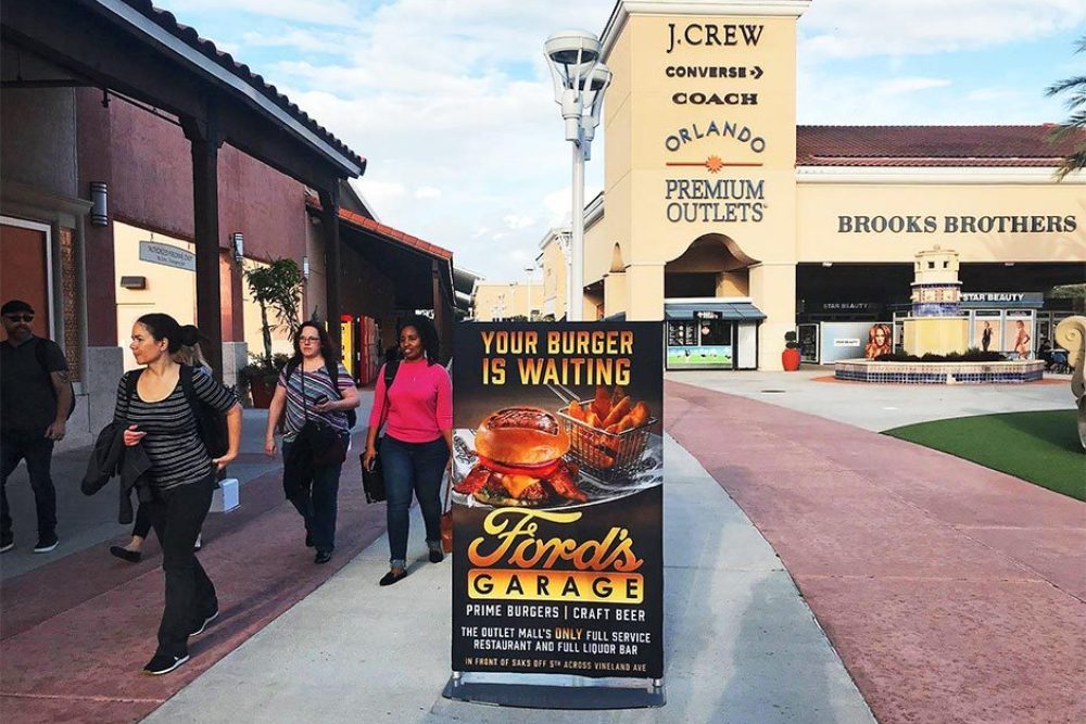 Simon Orlando Vineland Premium Outlets Exterior Standee Fords Garage