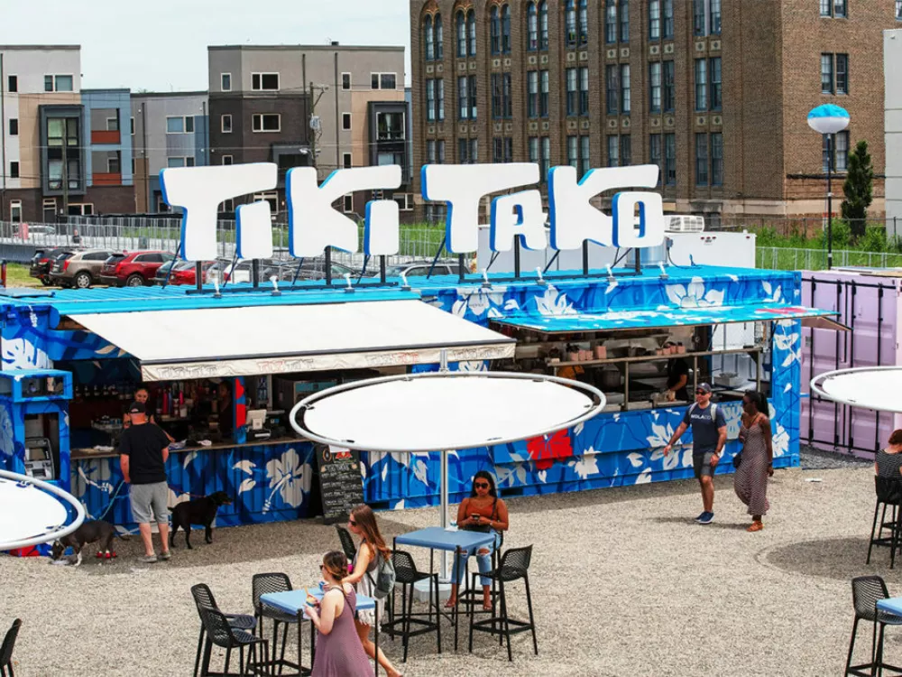 BoxPop 40' Custom Food Stand | Container Park Mobile Eatery