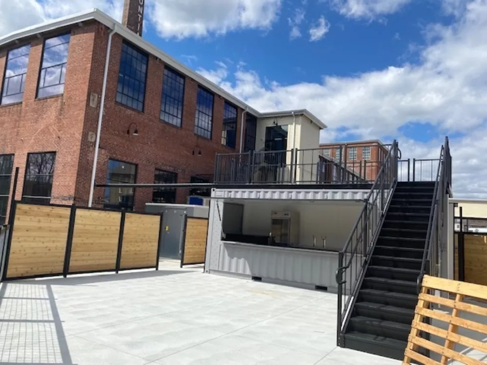 Custom Shipping Container with Rooftop Bar | BoxPop by Britten