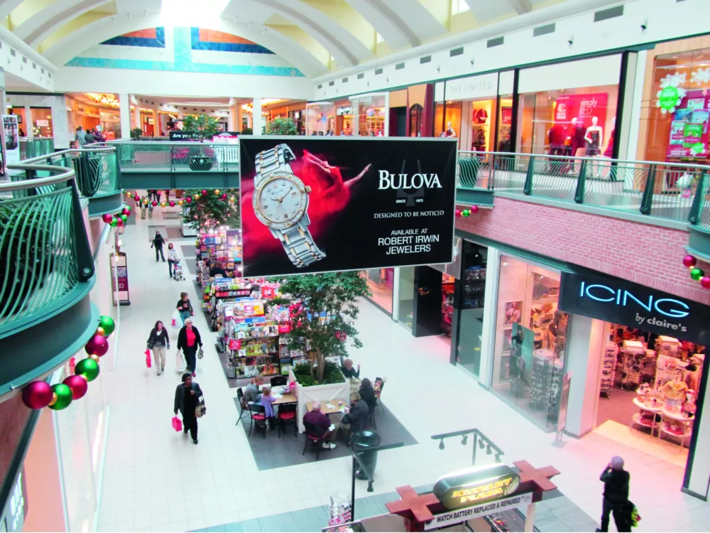 Sky Banner Hanging Banner System | Mall Advertisement