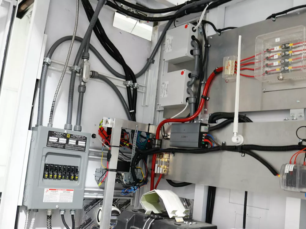 The Electrical Systems Inside of a BoxPop Custom Shipping Container