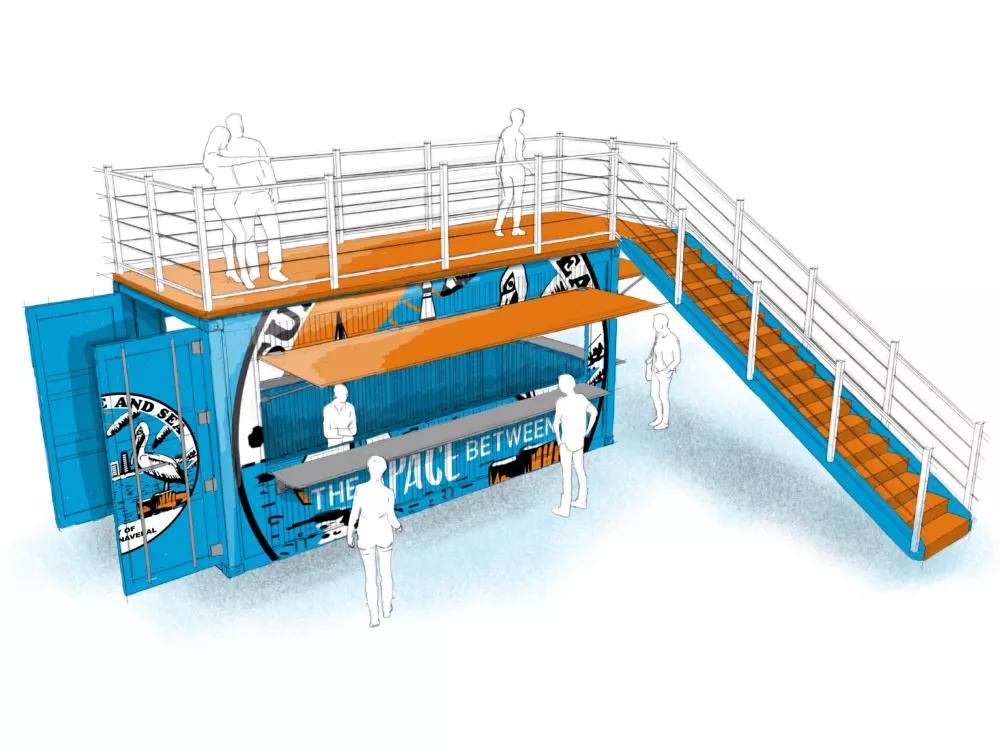 Boxpop Retail Ideas | Sports Bar with Rooftop Deck