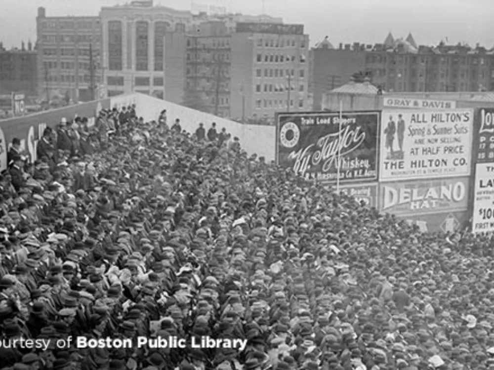 Vintage billboards in Fenway Park
