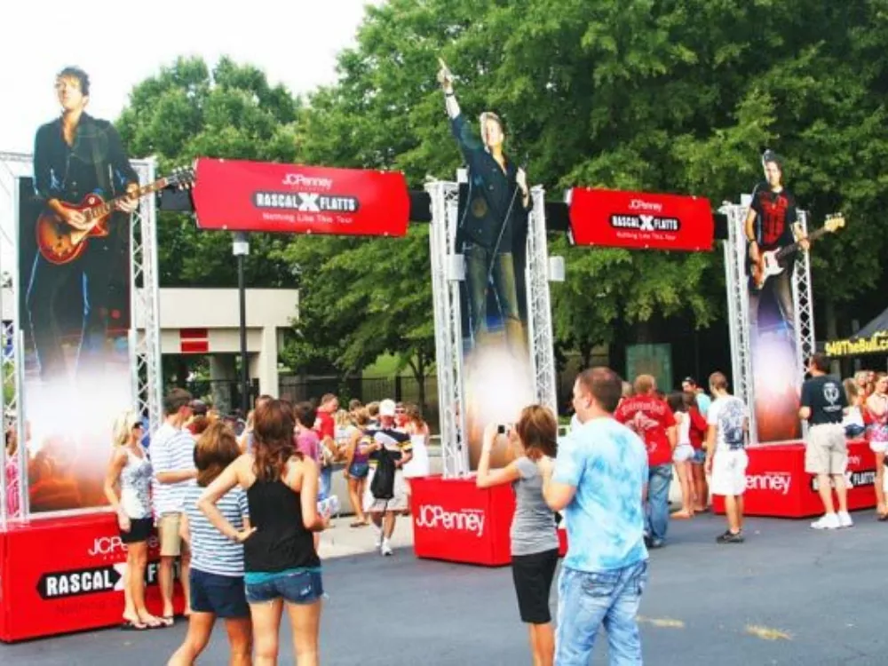 Custom Event Entryway | Rigid Shaped Signs with Truss System